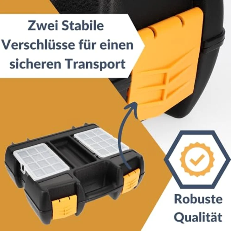 GarPet 2er Set Maschinenkoffer leer, Universal Werkzeugkoffer mit Schaumstoffeinlage für Elektrowerkzeuge, ideal für Heimwerker und Profis – Bild 5