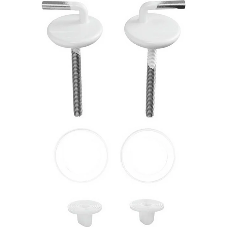 Duravit WC-Deckel-Scharnier, Scharnierpaar für Sitz, Chrom