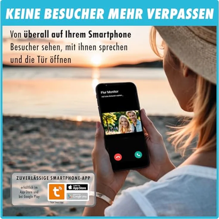 m-e modern-electronics ALL-V10B-M7W Video-Türsprechanlage, 2-Draht BUS System, erweiterbar mit bis zu 8 Außenstationen, Schwarz/Weiß – Bild 7