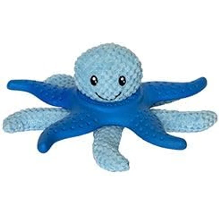 KIWI WALKER Let´s Play! Octopus & Starfish (Blau) - Tierspielzeug aus TPC-Schaumstoff, interactive und quietschend – Bild 1