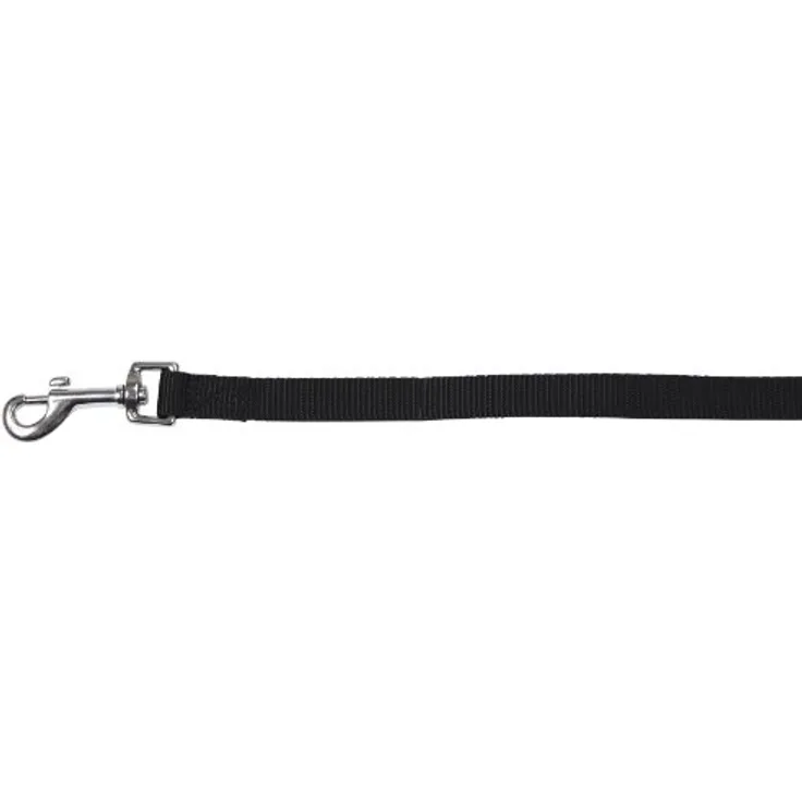 Kerbl Pet Miami Leine, schwarz, 20 mm Breite, 100 cm Länge, strapazierfähiges Nylon mit gepolstertem Griff und rostfreiem Karabiner