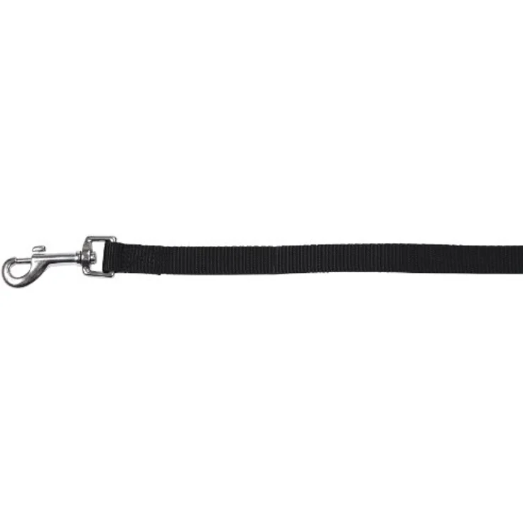 Kerbl Pet Miami Leine, schwarz, 20 mm Breite, 100 cm Länge, strapazierfähiges Nylon mit gepolstertem Griff und rostfreiem Karabiner