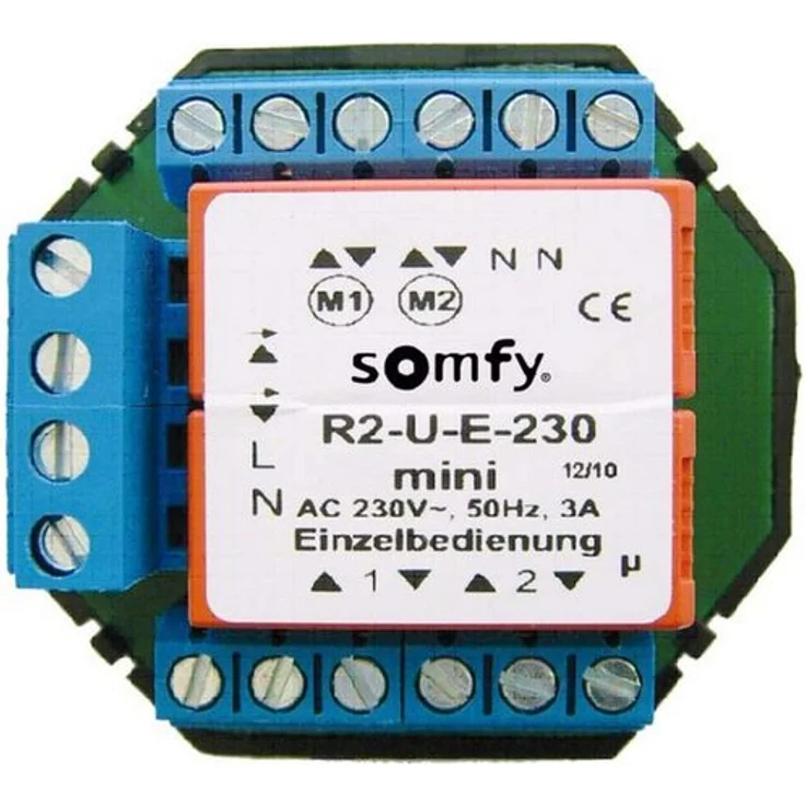 Somfy Trennrelais TR2-U-E-230 mini, Unterputz Steuerrelais für zwei Antriebe, 230 V