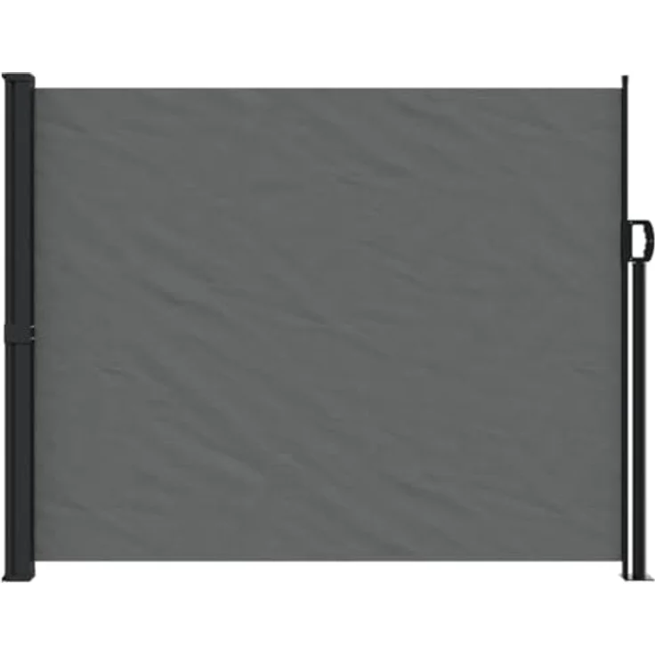 vidaXL Seitenmarkise, Wandmarkise mit PU-Beschichtung, Sichtschutz für Balkon Terrasse Garten, Windschutz Markise, Ausziehbar Anthrazit Polyester – Bild 3