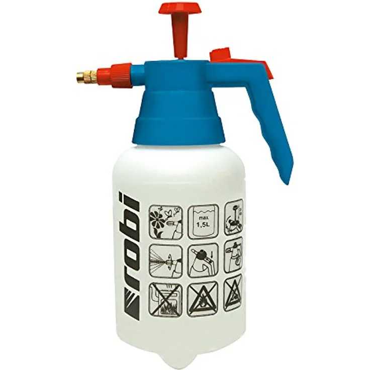 4U-Onlinehandel Drucksprüher 1,5L Pumpsprühflasche mit Messingsprühlanze, halbtransparent und stufenlos einstellbar