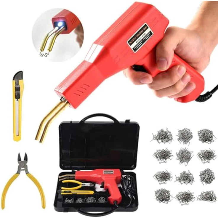 Mytovosn 150W Kunststoff Schweißen Maschine, Auto Stoßstangen Reparatur Set mit 800 Stück Zubehör, schnelles Aufheizen, einfach zu bedienen – Bild 1