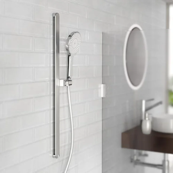 Schütte Stangenbrause-Set KARIBIK, 78,5 cm höhenverstellbar, 3 Strahlarten, Antikalk-Beschichtung, wassersparend, 4-teilig – Bild 8