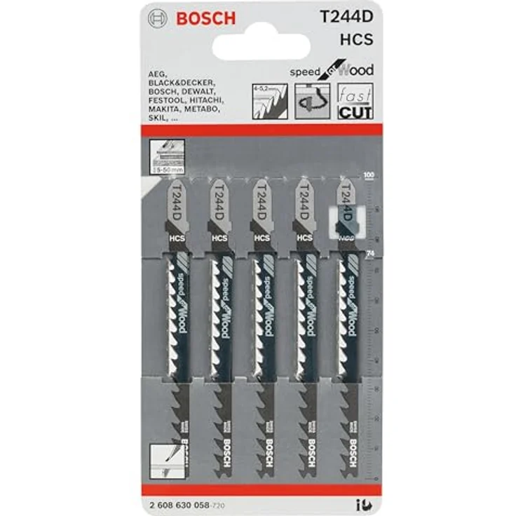 Bosch Stichsägeblätter Holz T244D 5 Stück – Bild 3