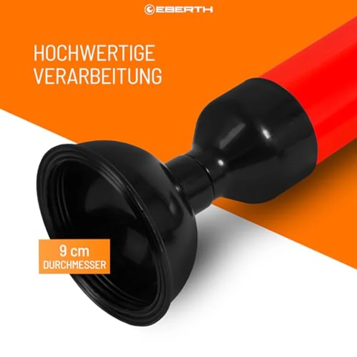 EBERTH GB2-AR02 Rohrreinigungspumpe, effektive Abflussreinigung mit 90 mm Aufsatz, leicht und ergonomisch – Bild 5