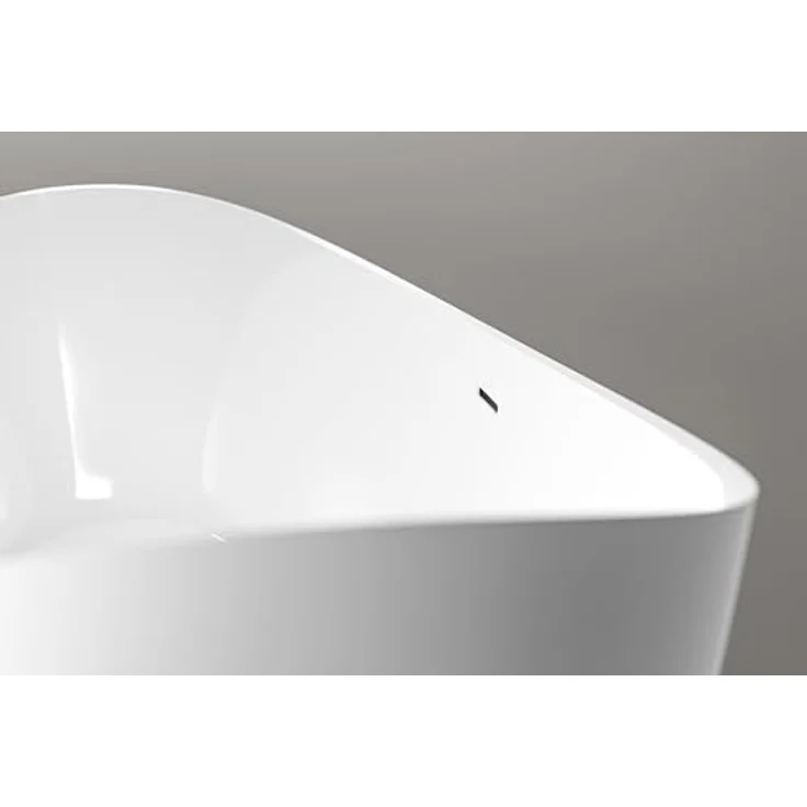 BERNSTEIN Freistehende Badewanne Vice 2.0 aus Sanitäracryl - 183,5 x 78,5 x 76,9 cm, Weiß glänzend, 5 Jahre Garantie – Bild 5