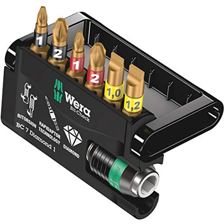 Wera Bit-Sortiment, Bit-Check 7 Diamond 1, 7-teilig, 05057416001 - Preisvergleich – Bild 2