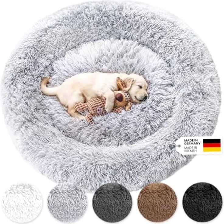 Wahre Tierliebe Hundebett Fluffy Wolke - Das Original mit waschbarem Bezug - Flauschiges Hundebett für große, mittelgroße & kleine Hunde – Bild 1