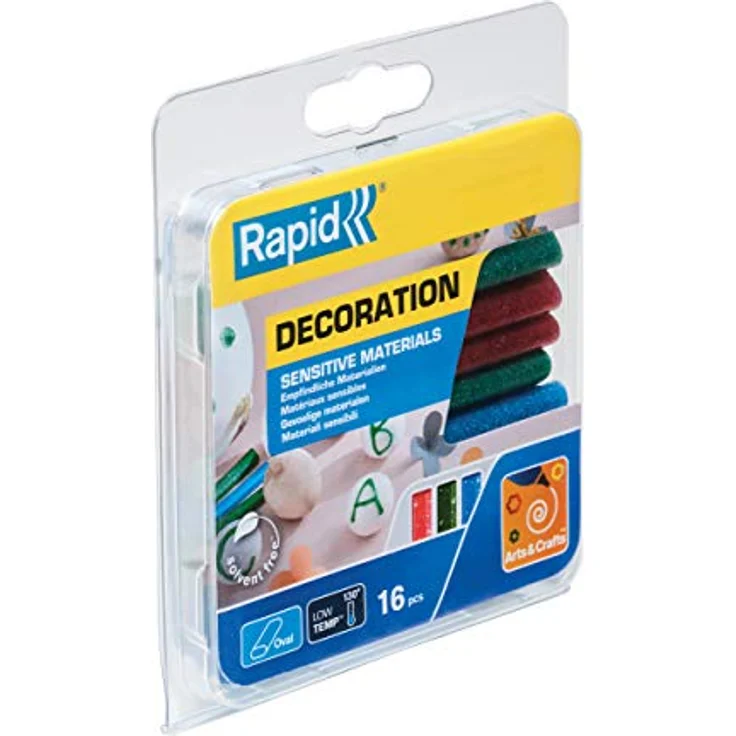 Rapid Klebepatronen für Heißklebepistole EG130, 125 g, glitzernd in Rot/Grün/Blau, ideal für hitzeempfindliche Materialien – Bild 4