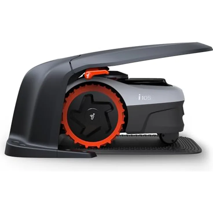 Segway Garage S für Mähroboter Navimow i, mobile Parkstation in Grau mit hochklappbarer Abdeckung