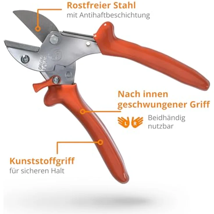 Ambossschere, Original Löwe Klingen, Nach innen geschwungene Griffe - Schneidet Äste bis Durchmesser 16 mm verblüffend leicht mittelgroß – Bild 6