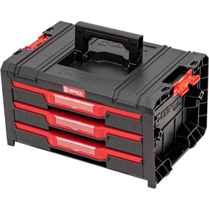 Qbrick PRO Drawer 3 Toolbox 2.0 Expert, stapelbarer Werkzeugkoffer mit 3 Schubläden, 13,5 l Kapazität, IP54, modular mit verstellbaren Trennwänden – Bild 6