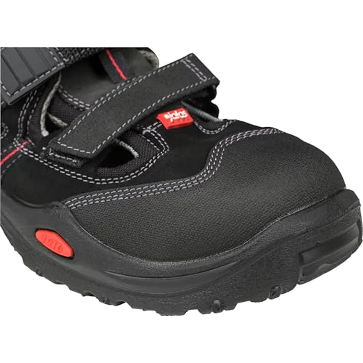 Jalas 1605 Sicherheits-Sandale E-Sport S1P SRC ESD, leicht und atmungsaktiv, mit Aluminium-Schutzkappe, rutschfester PU-Außensohle, in schwarz, Größe 39 – Bild 5