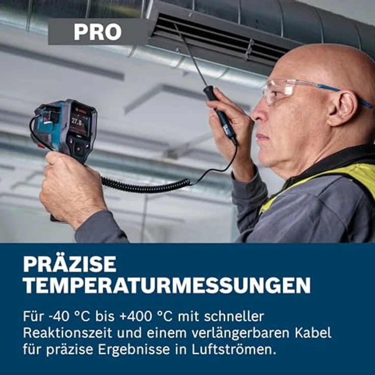 Bosch Professional PRO Temperature Probe Air, hochpräziser Feuchtigkeitsmesser für präzise Messungen – Bild 3