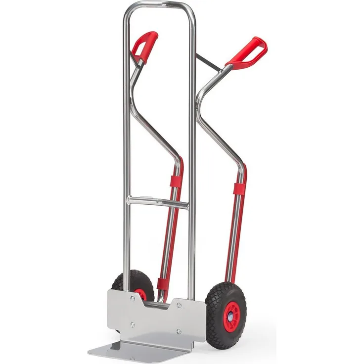 FETRA Sackkarre Alu-Stapelkarre A1330P, leicht und handlich, pannensichere PU-Bereifung, Aluminiumschaufel, naturbelassen