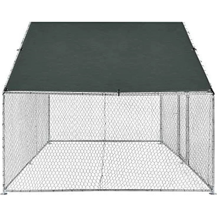pro.tec Freigehege »Wels« 3 x 2 x 2 m, Kleintiergehege mit Sonnendach, UV-beständig, silber-grün – Bild 5