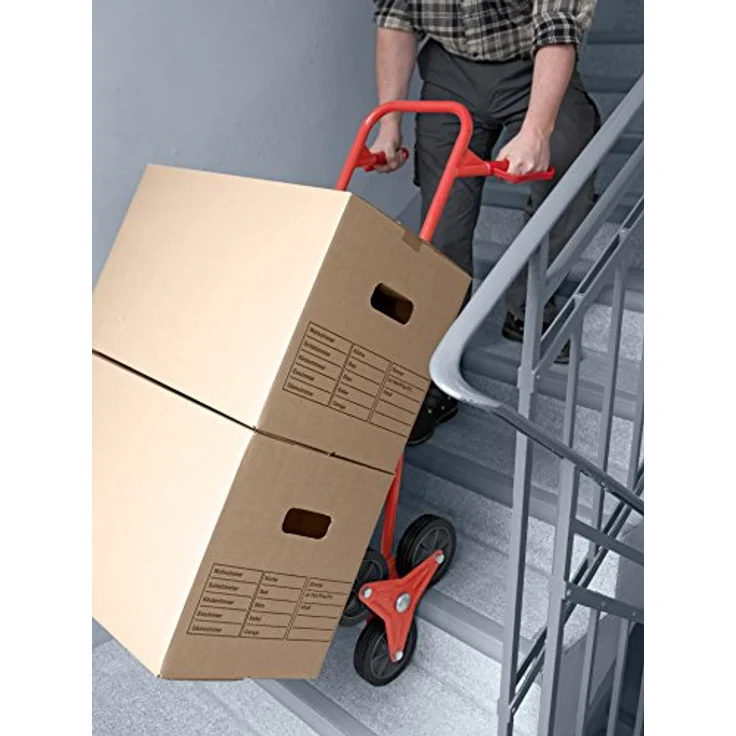 Meister Werkzeuge Stufen-Sackkarre, klappbar, Traglast max. 120 kg, Stahl – Bild 4
