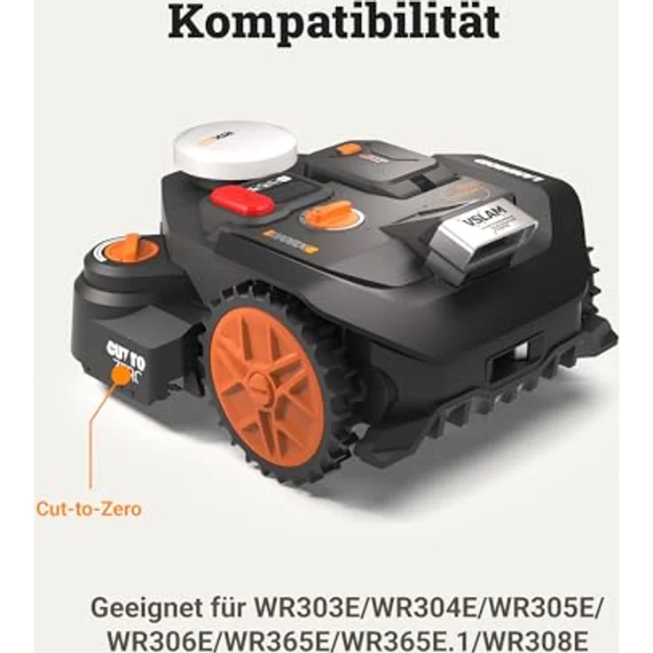 Worx Mährobotermodul Cut to Zero für Vision Cloud 2WD S/M, randnahes Mähen bis 2 cm, IP66 Schutzklasse – Bild 4
