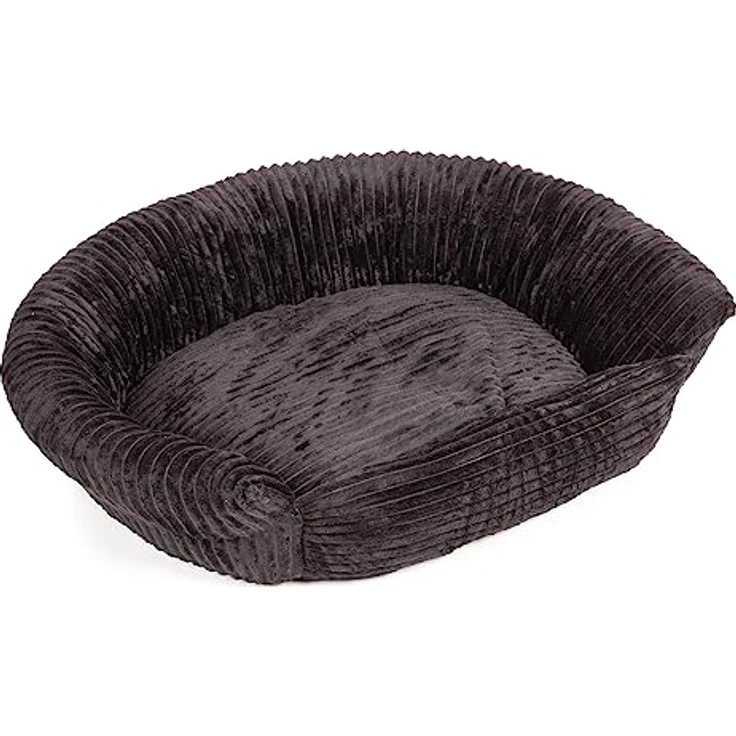 Wallace & Jones | Hundebett Cordo - Breitcord-Obermaterial samtweich - schwarz | S | ca. 60 x 50 x 24 cm – Bild 3