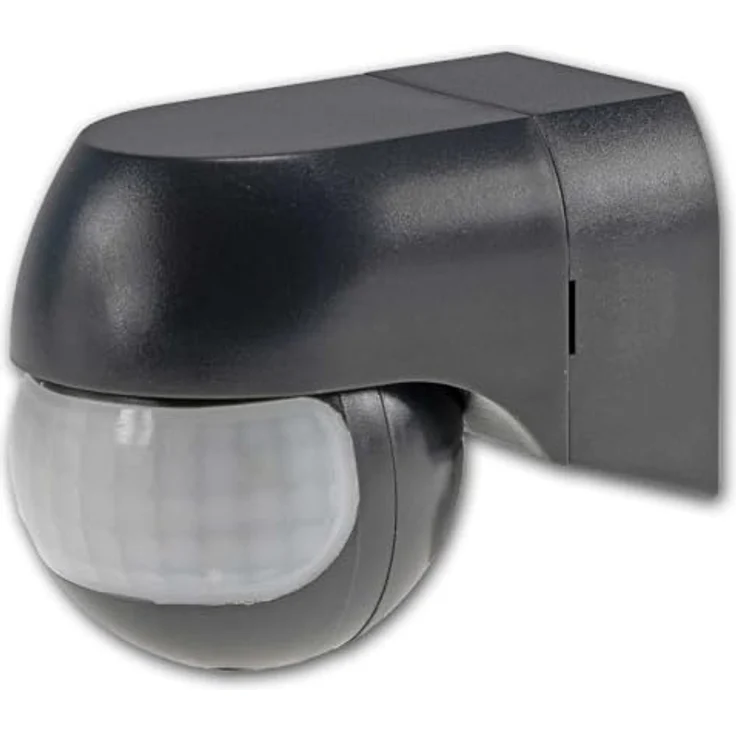 world-trading-net Bewegungsmelder "CBM-Slim", 180° Infrarot-Sensor, anthrazit, 1-800W, Erfassungsbereich 12m, IP44 – Bild 1
