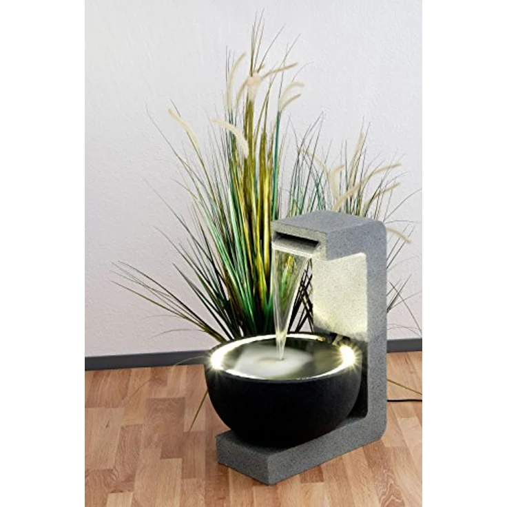 dobar Großer Design-Gartenbrunnen mit runder Schale 52 cm x 44 cm x 65 cm – Bild 5