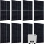 Juskys Solaranlage Set 3000 W Photovoltaik Anlage 8 Solarmodule, Wechselrichter und WLAN