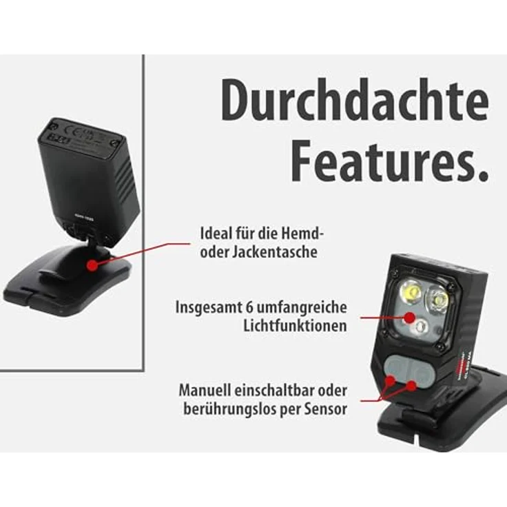 Brennenstuhl CL LED Akku-Arbeitsleuchte 5W 600lm, 360° drehbar, klappbar, IP54, inkl. Magnet und USB-C Ladefunktion – Bild 4
