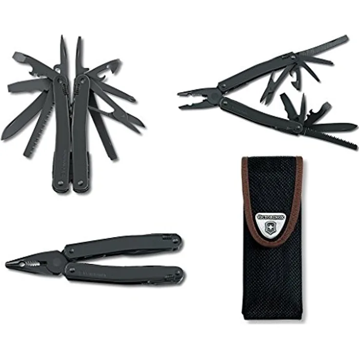 Victorinox, Multifunktionswerkzeug, Swiss Tool Spirit XBS, schwarz (27 Funktionen, Feststellklinge, Kombi-Spitzzange, Drahtschneider)