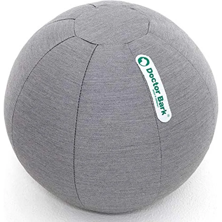 Doctor Bark Hunde Ball, Robustes Hundespielzeug waschbar bei 95°C, Toy Ball grau, Größe S ca. 11 cm Durchmesser