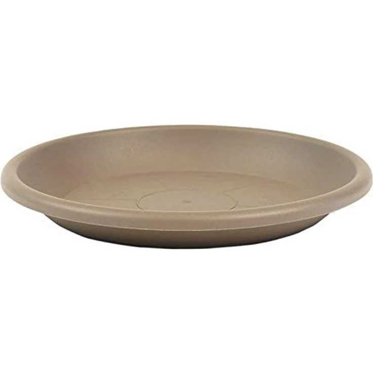 greemotion Blumentopfuntersetzer Taupe - Untersetzer Blumen mit 34 cm Durchmesser Höhe 4,4 cm - Pflanzkübel Untersetzer aus Kunststoff - Pflanzenuntersetzer rund - Pflanzen-Untertopf – Bild 1
