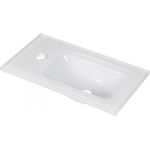 Fackelmann Waschbecken 45 cm aus Glas, Weiß