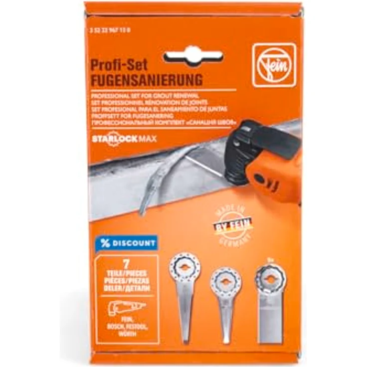 C. & E. Fein FEIN Sägeblattset FUGENSANIERUNG 7teilig StarlockMax, für Multitools, geeignet für Dehnfugen bis 90 mm – Bild 4