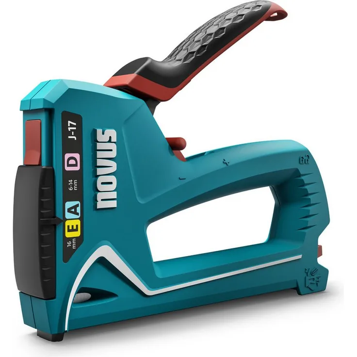 Novus Tools Handtacker J-17, für 6-14 mm Feindraht- und Flachdrahtklammern, kompakt und ergonomisch, ideal für Heimwerkerprojekte