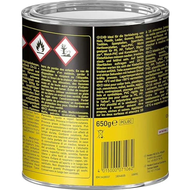 Pattex Kraftkleber Classic, lösemittelhaltig, 650 g Dose - Preisvergleich – Bild 2
