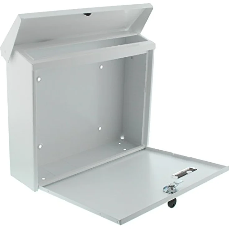 BURG-WÄCHTER Briefkasten, A4 Einwurf-Format, EU Norm EN 13724, Inkl. 2 Schlüsseln, Verzinkter Stahl, Journal 5867 W, Weiß – Bild 3