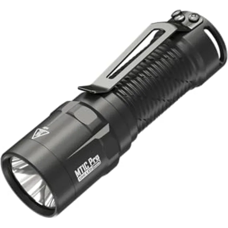 Nitecore MT1C PRO - 1000 Lumen, NL1816R Li-Ion Akku oder 1 x CR123A, 360 Meter, 2 Leuchtstufen, Schwarz, Kompakte taktische Taschenlampe mit hoher Ausgangsleistung