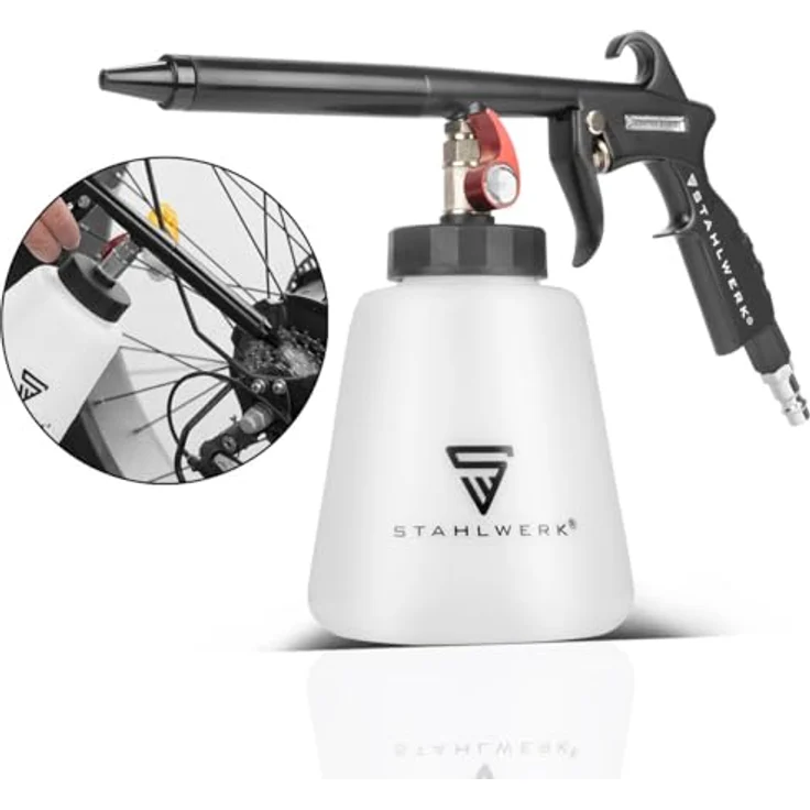 STAHLWERK RP-93 ST, Druckluft-Reinigungspistole mit 2-in-1-Funktion und ergonomischem Design, 1 Liter Wasservorratsvolumen – Bild 2
