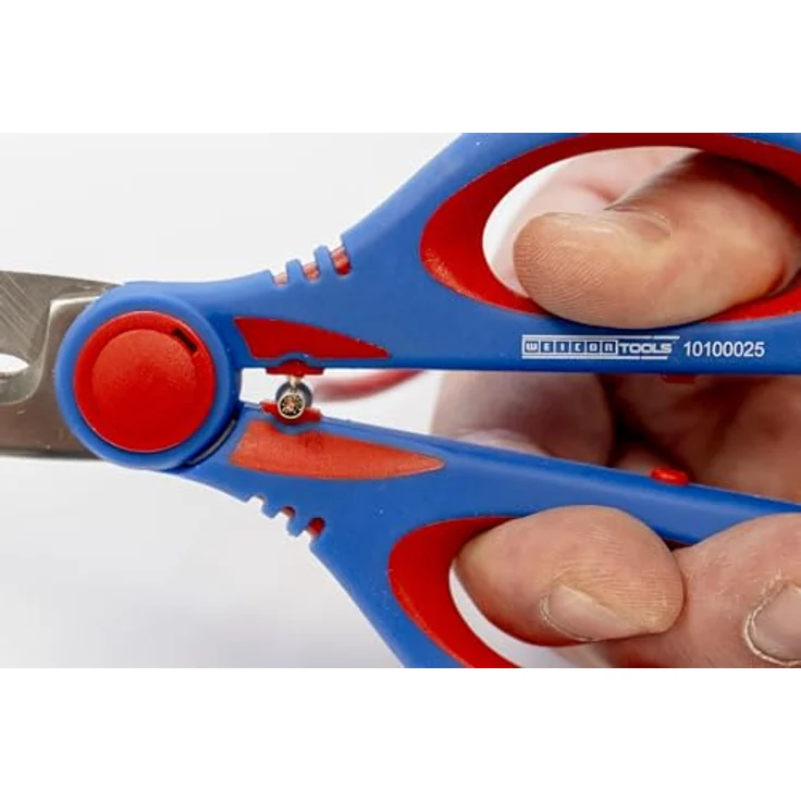 WEICON TOOLS Elektrikerschere XL; Elektriker Schere zum Schneiden, Abisolieren und Crimpen; mit Schutzhülle, von WEICON. – Bild 5