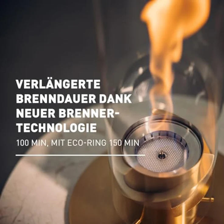 höfats - Spin 1200 Gold NEUES Modell mit verlängerter Brenndauer Dank innovativer Brenntechnologie - flüssig Bioethanolkamin, Edelstahl Tischfeuer, wärmender Tischkamin für Indoor und Outdoor – Bild 3