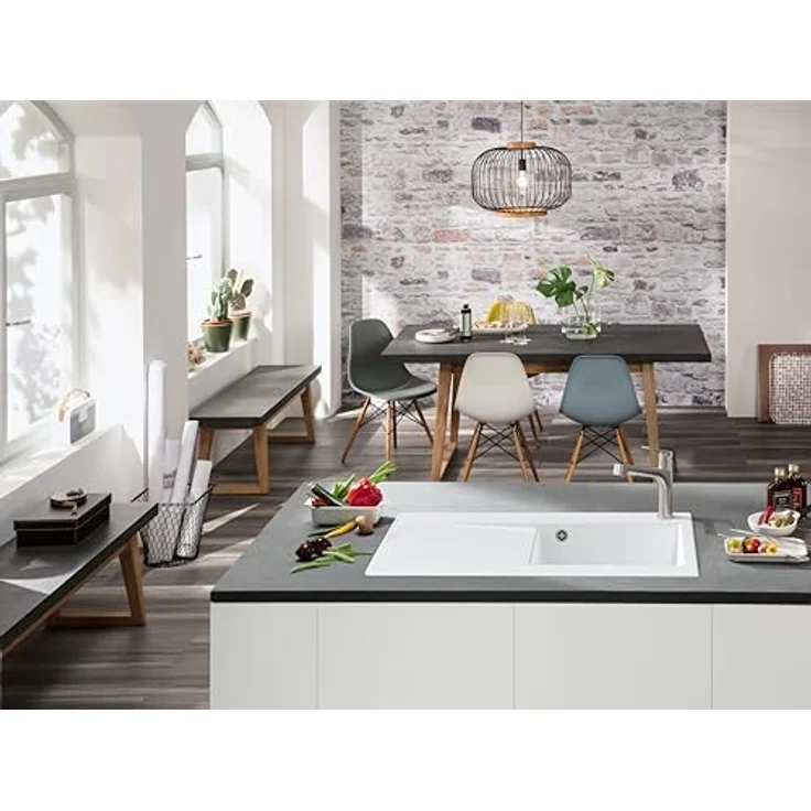 Villeroy & Boch Junis Sky Shower, Küchenarmatur mit herausziehbarer Schlauchbrause, matt schwarz, 2 Strahlarten – Bild 7