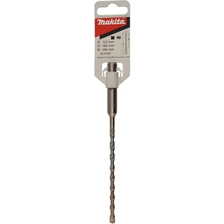Makita SDS-VPLUS-Bohrer 5,5x160 mm, HM Bohrer für SDS-PLUS Hämmer mit Power Breaker Schneidkanten für Hochgeschwindigkeitsbohren – Bild 1