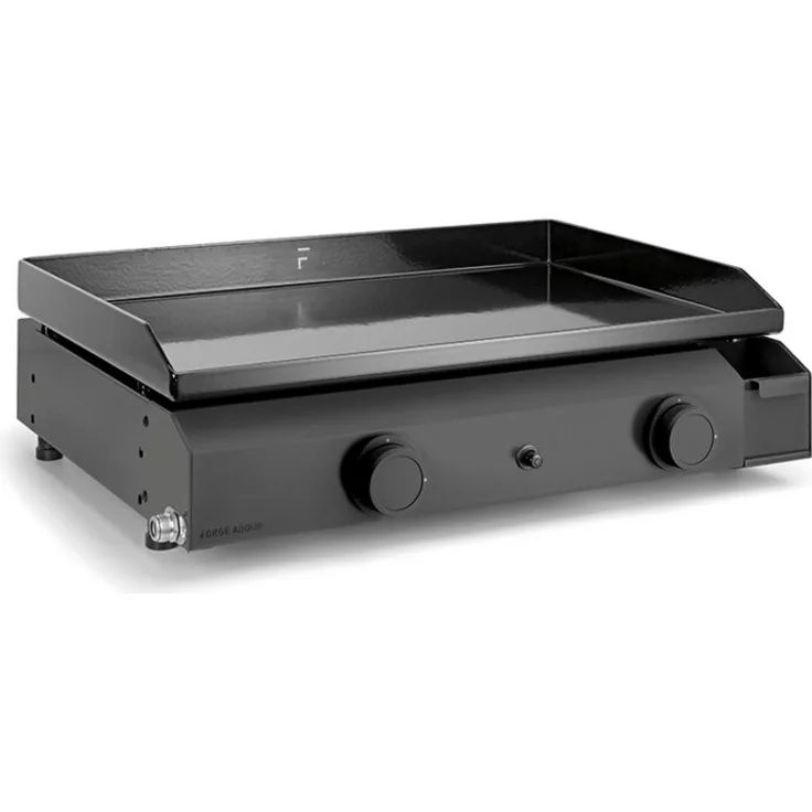 Forge Adour Gaskochfeld Basis 60 - Baseg60a, 60 cm, 2 Brenner, Edelstahl, robuste Kochfläche aus emailliertem Gusseisen