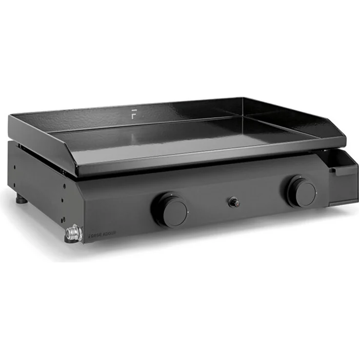 Forge Adour Gaskochfeld Basis 60 - Baseg60a, 60 cm, 2 Brenner, Edelstahl, robuste Kochfläche aus emailliertem Gusseisen