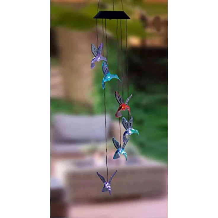 Northpoint LED Solar Windspiel mit Dämmerungssensor, 8 Stunden Akkulaufzeit, Schmetterling – Bild 3