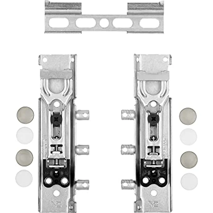 SO-TECH® TH6402 Montagezubehör, verdeckte Schrankaufhänger verstellbar aus verzinktem Stahl, Tragkraft 178 kg/Paar mit teilbarer Aufhängeschiene, 1 Set – Bild 1