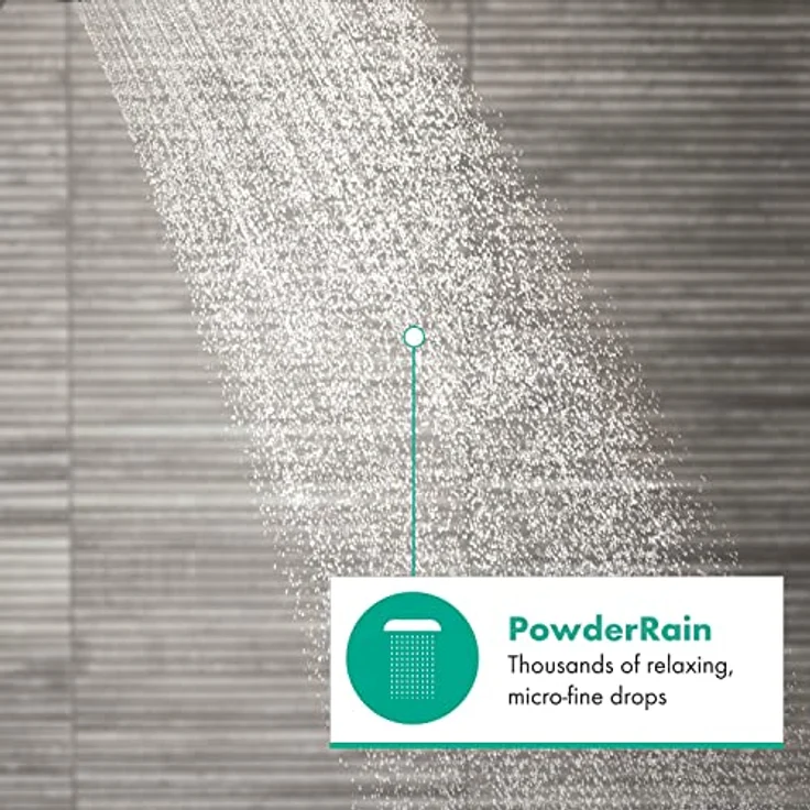 Hansgrohe Handbrause 3 Strahlarten Pulsify Select S EcoSmart mattweiß, Wassersparend und mit PowderRain-funktion – Bild 4